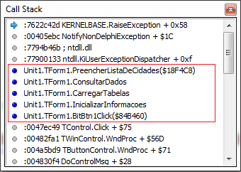 Exemplo de Call Stack